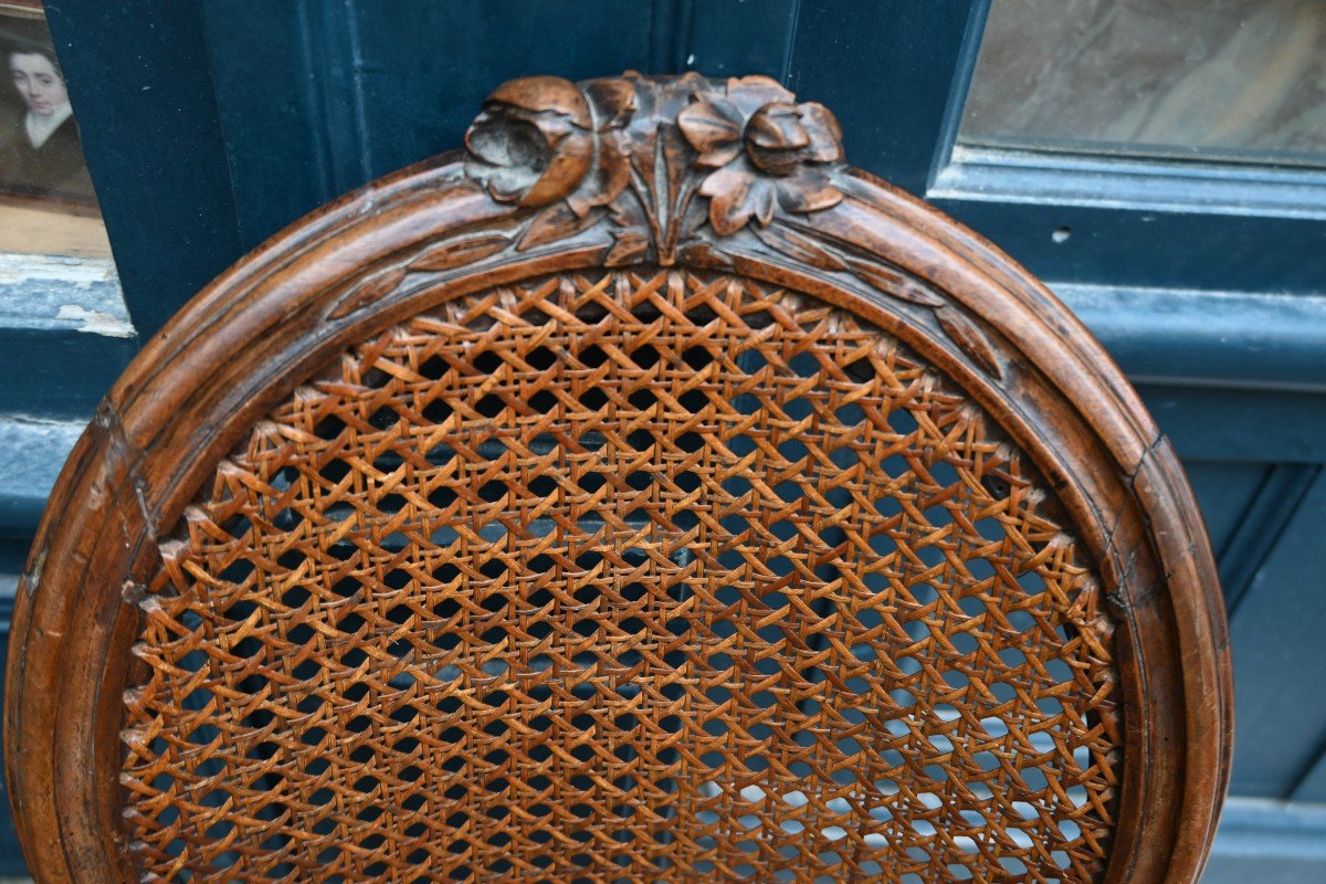 Paire De Fauteuils Cannés Louis XVI Estampillés De Pillot  -photo-6