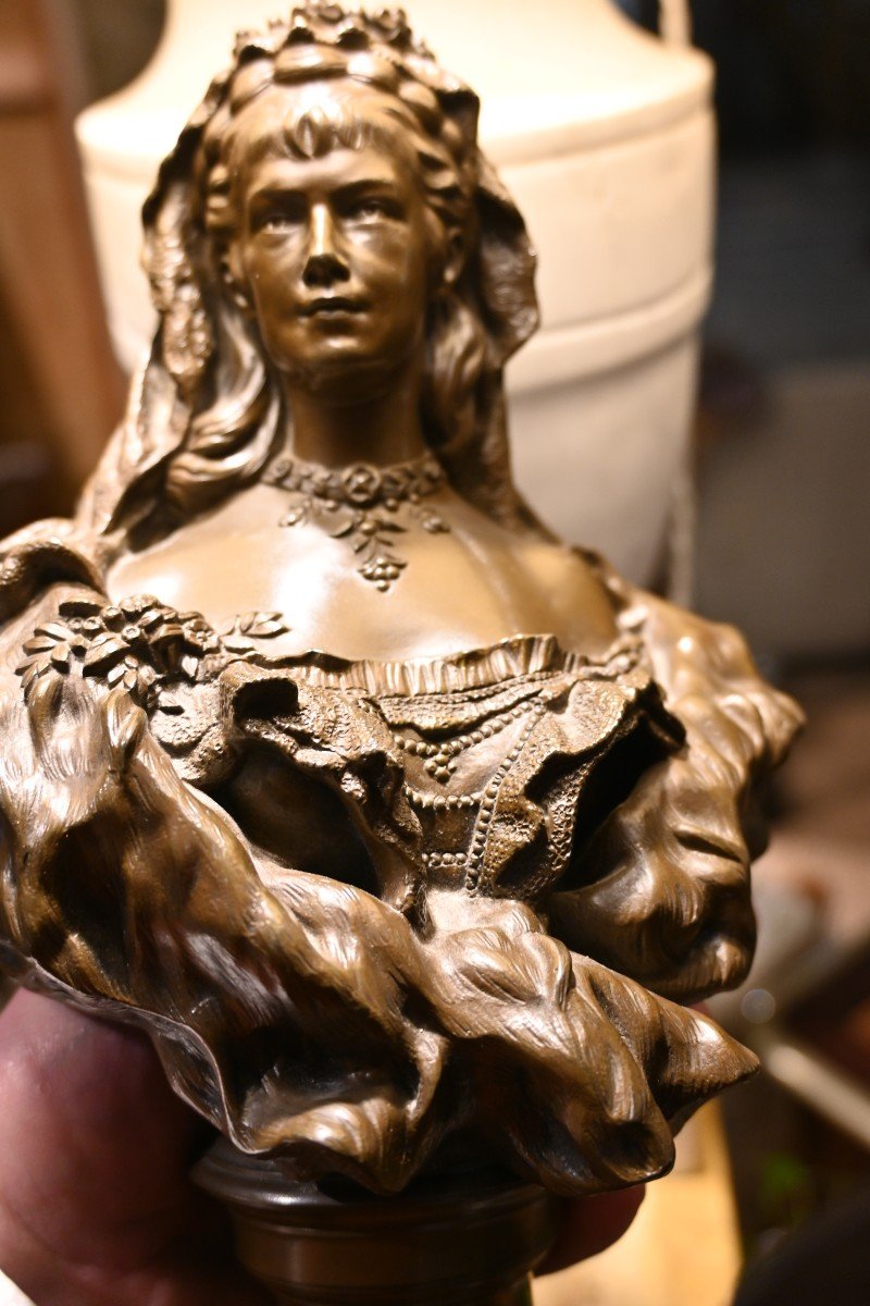 Sissi Empress Of Austria, Bronze Bust -photo-3