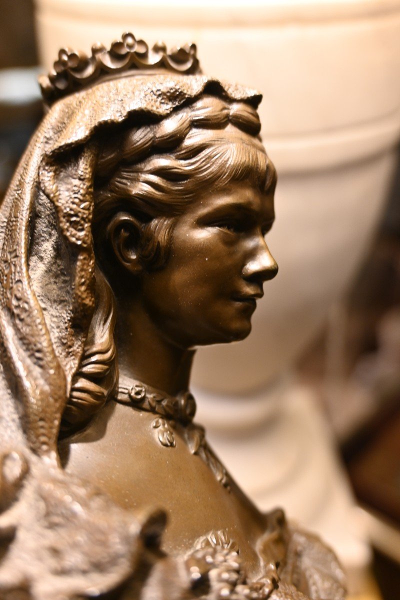 Sissi Empress Of Austria, Bronze Bust -photo-2