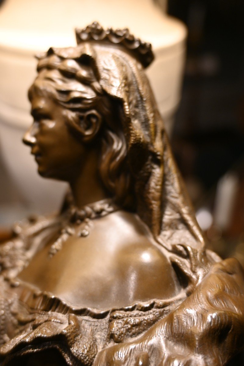 Sissi Empress Of Austria, Bronze Bust -photo-3