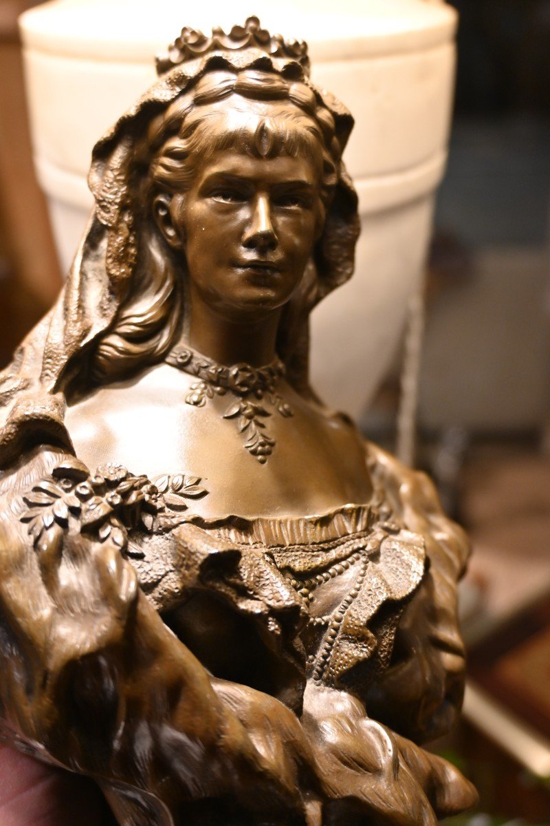 Sissi Empress Of Austria, Bronze Bust -photo-6