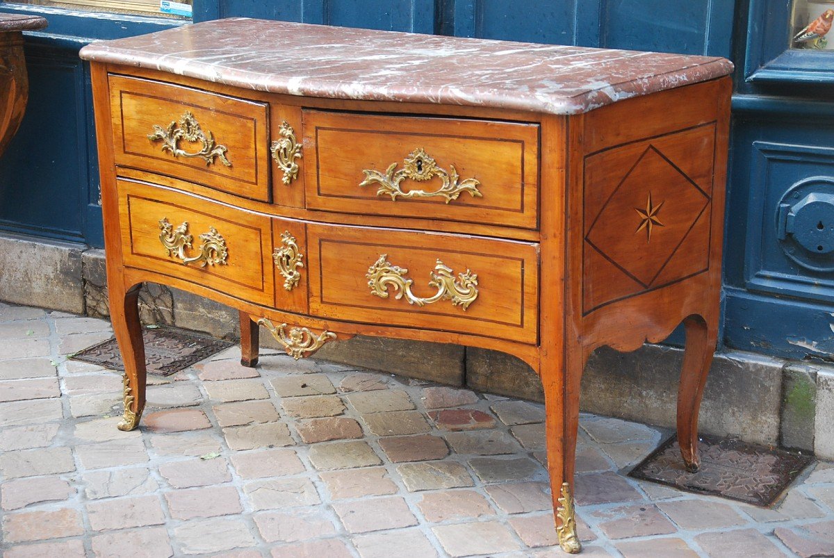 Rhone Valley Chest Of Drawers, Follower Of The Axe, Louis XV Period-photo-3