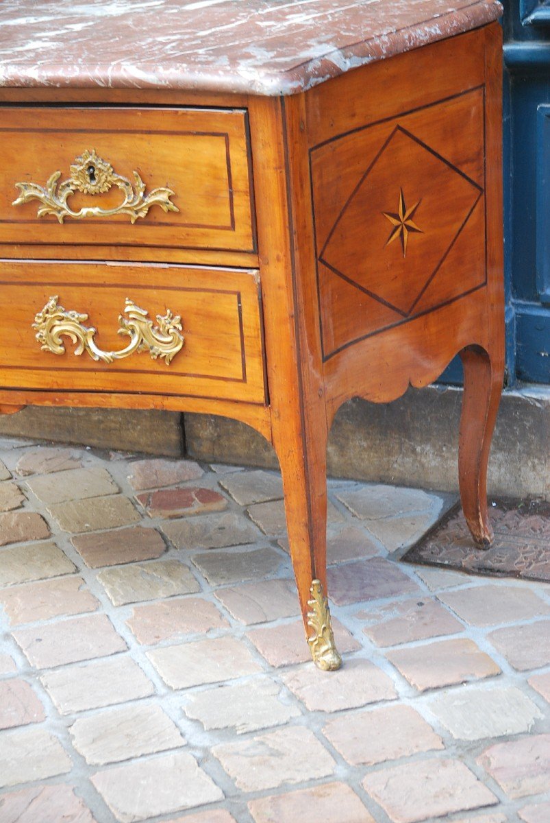 Rhone Valley Chest Of Drawers, Follower Of The Axe, Louis XV Period-photo-4