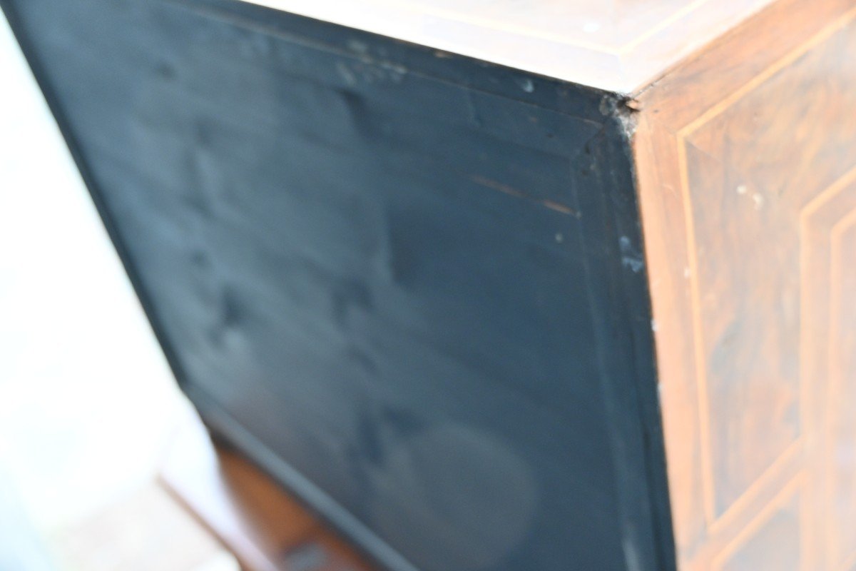 Cabinet In Walnut Veneer, Ebony And Ivory, Late 17th Century-photo-3