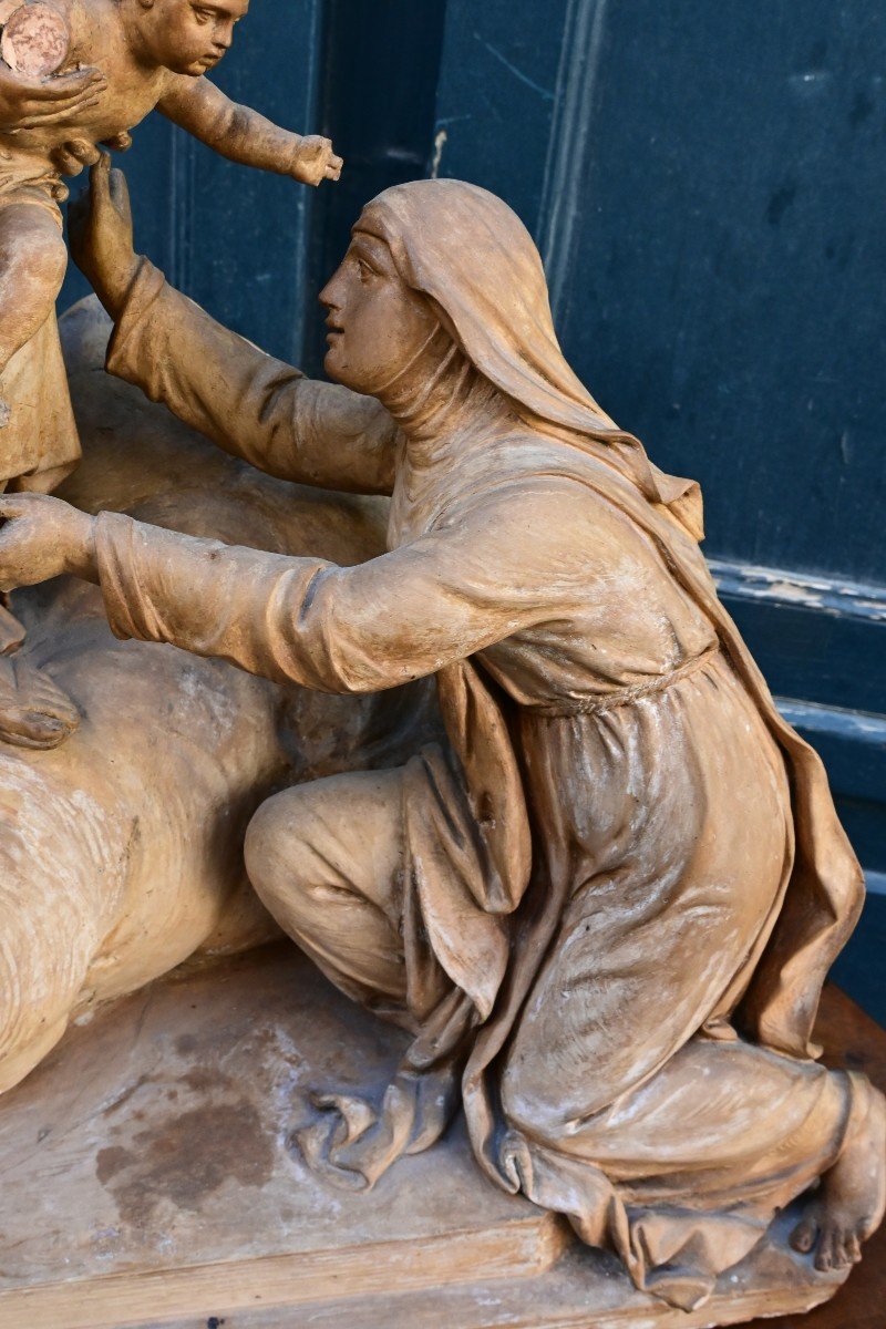 Terracotta Virgin And Child, Italy 18th Century-photo-4