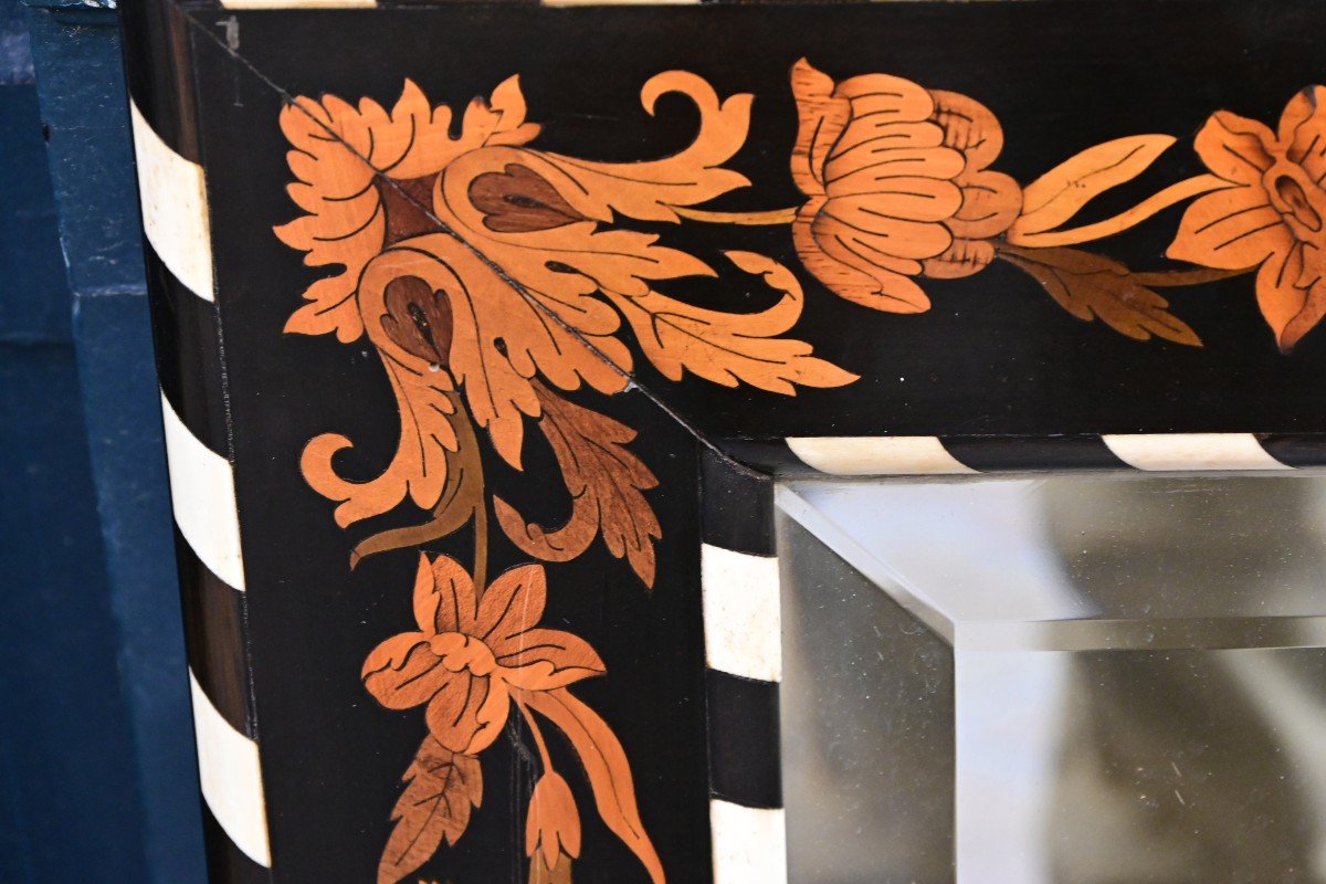 Pair Of Louis XIV Style Marquetry Mirrors-photo-4