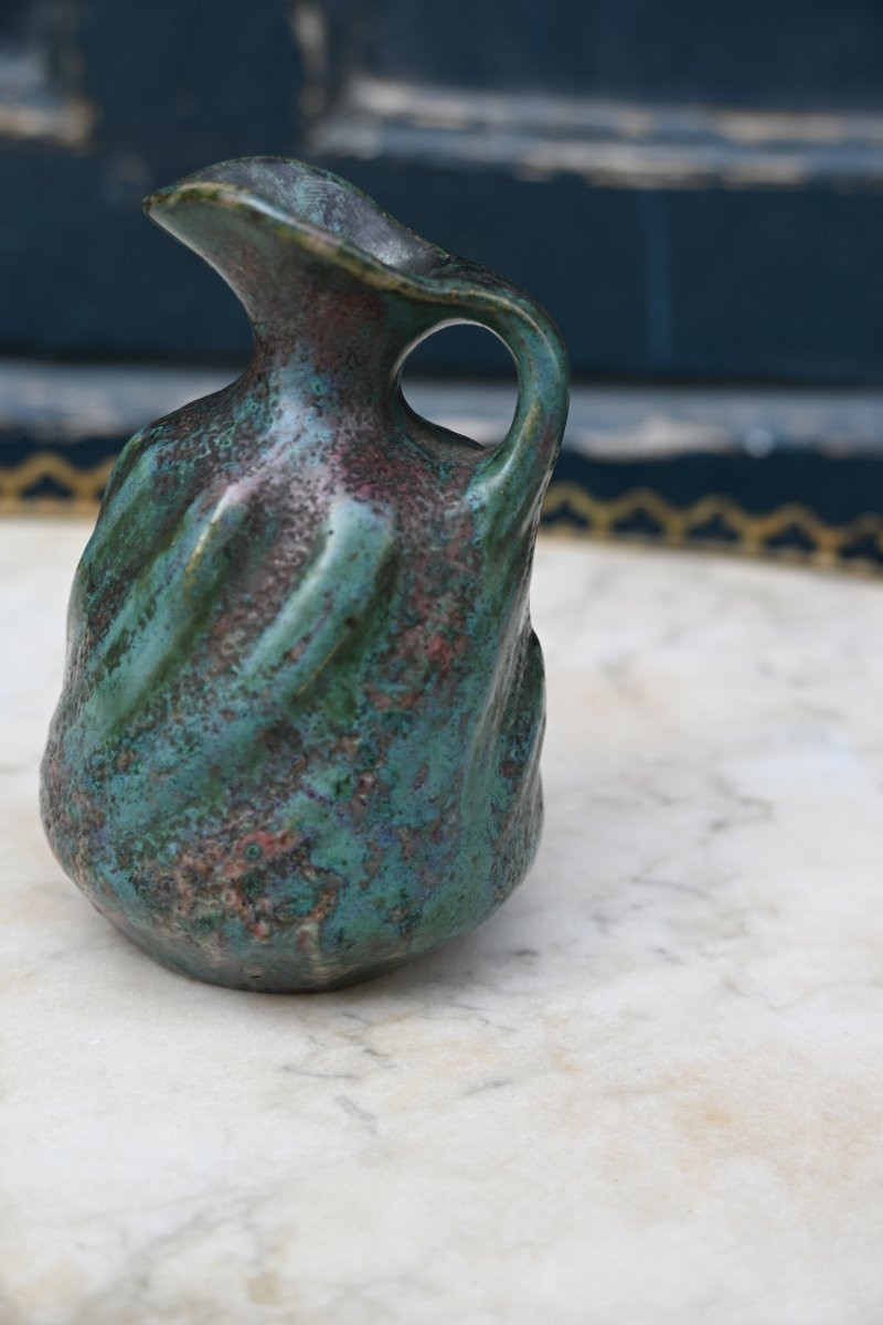 Dalpayrat Small Glazed Stoneware Pitcher Vase-photo-3