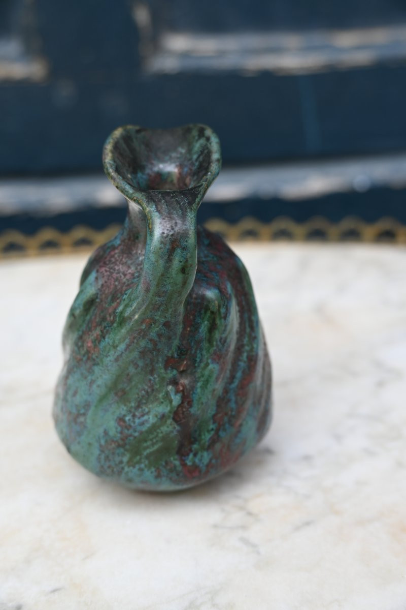 Dalpayrat Small Glazed Stoneware Pitcher Vase-photo-4