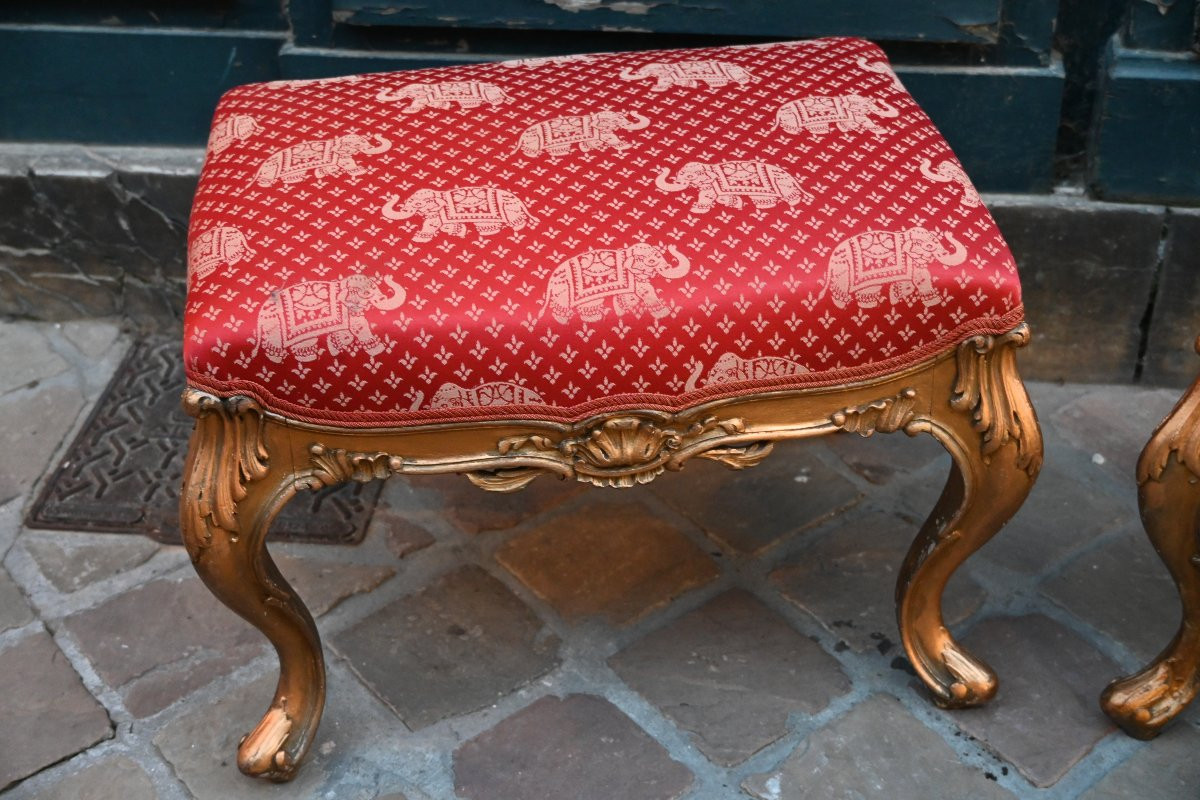 Pair Of 18th Century Italian Stools-photo-3