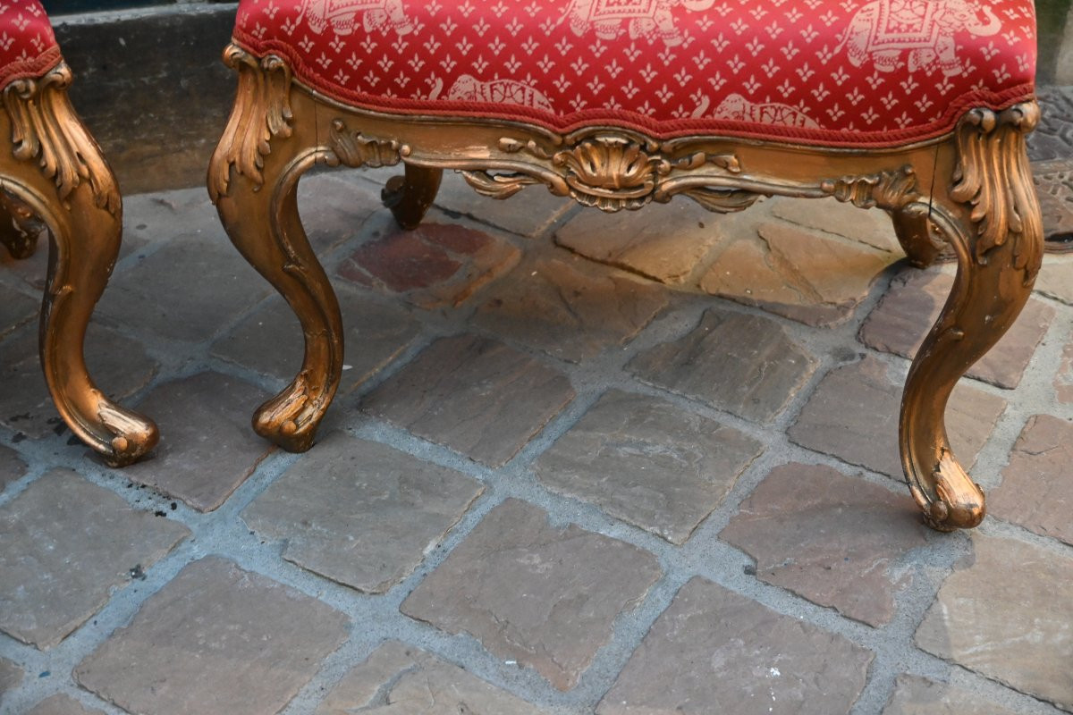 Pair Of 18th Century Italian Stools-photo-4