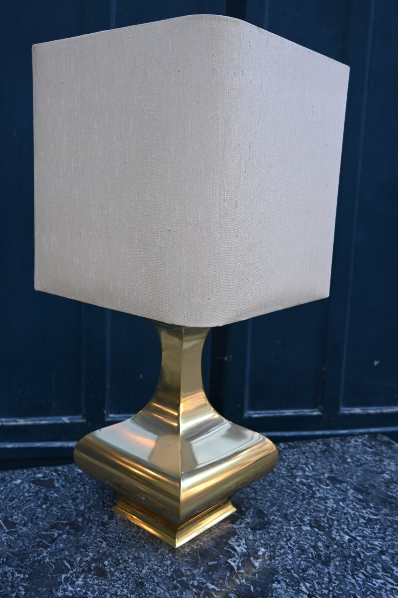 Brass Lamp Circa 1970-photo-3