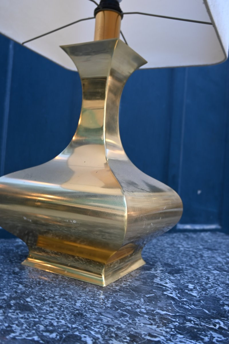 Brass Lamp Circa 1970-photo-4