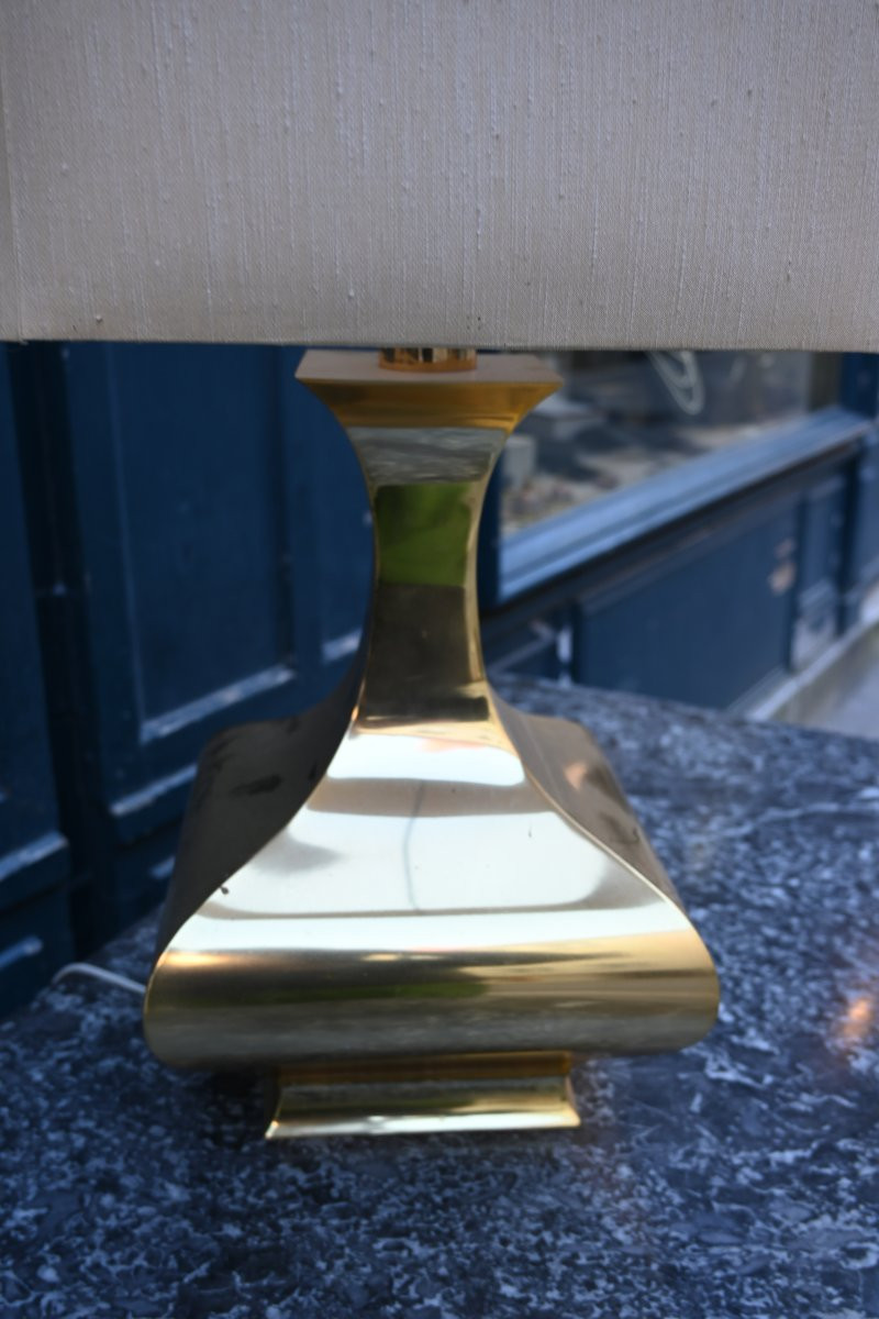 Brass Lamp Circa 1970-photo-3