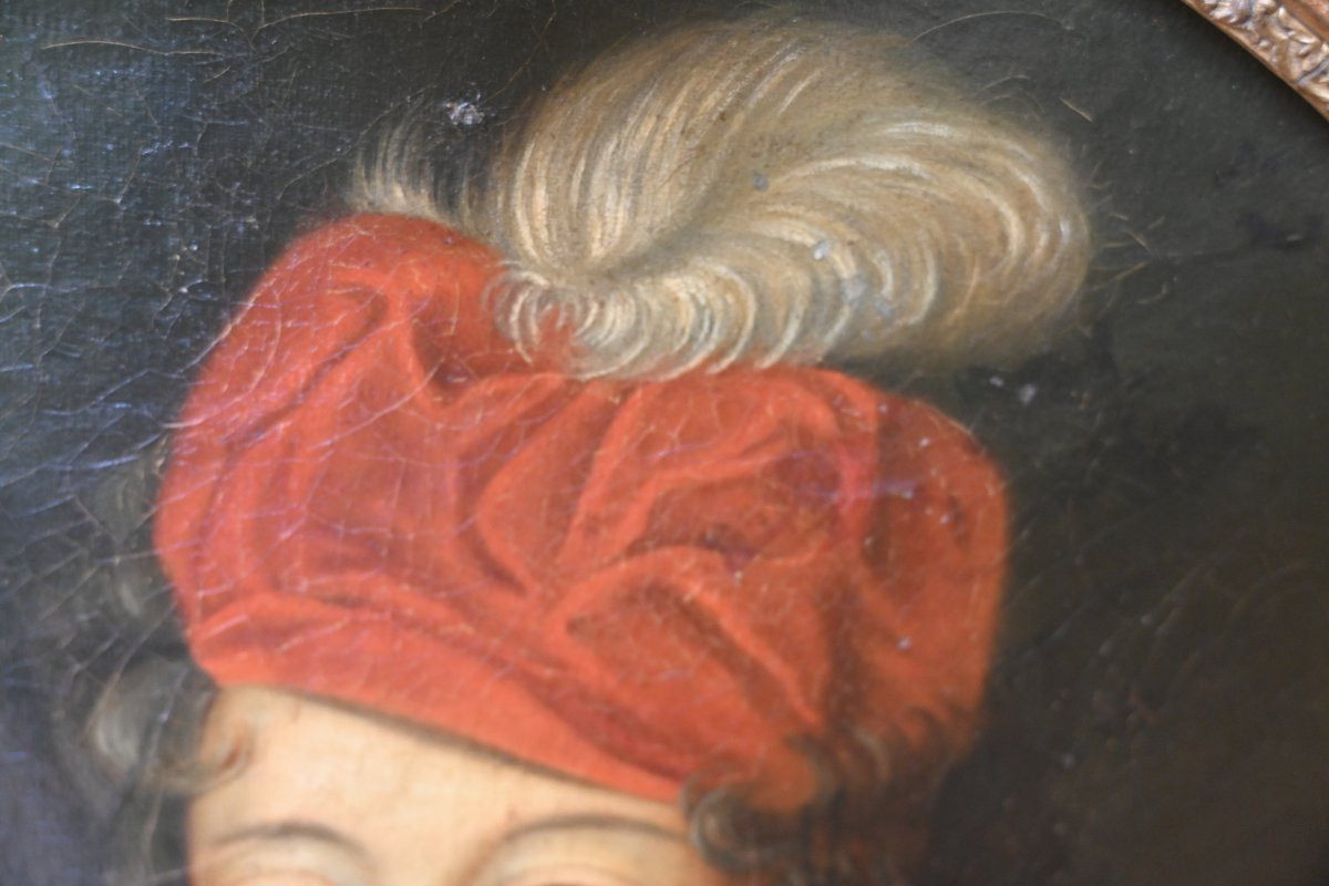 Portrait Of A Woman, Follower Of Rigaud, 18th Century School-photo-3