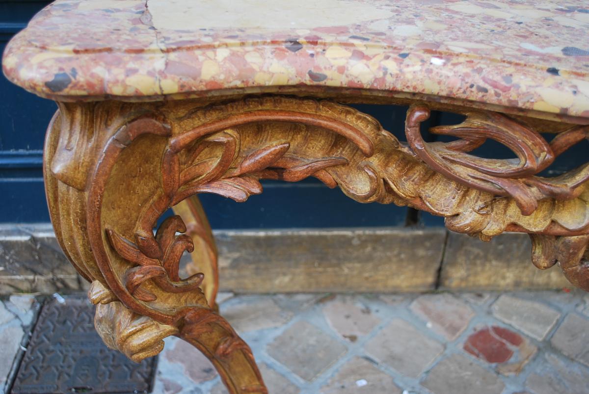 Importante Console à 4 Pieds D époque Louis XV .provence XVIII-photo-7