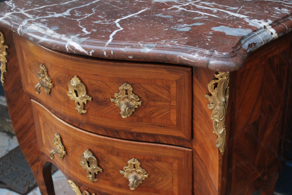 Petite Commode Sauteuse D Entre Deux D époque Louis XV-photo-3