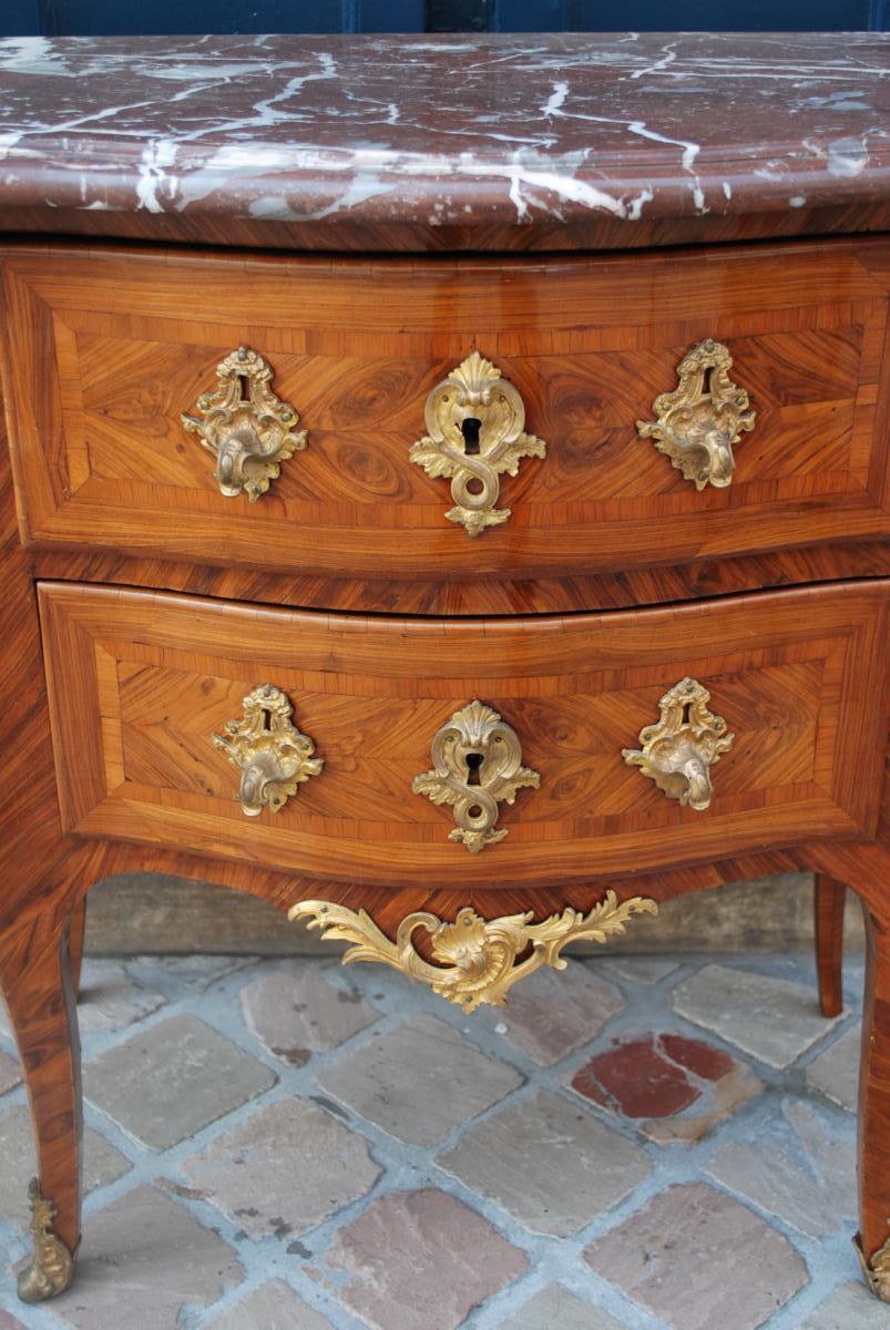 Petite Commode Sauteuse D Entre Deux D époque Louis XV-photo-6