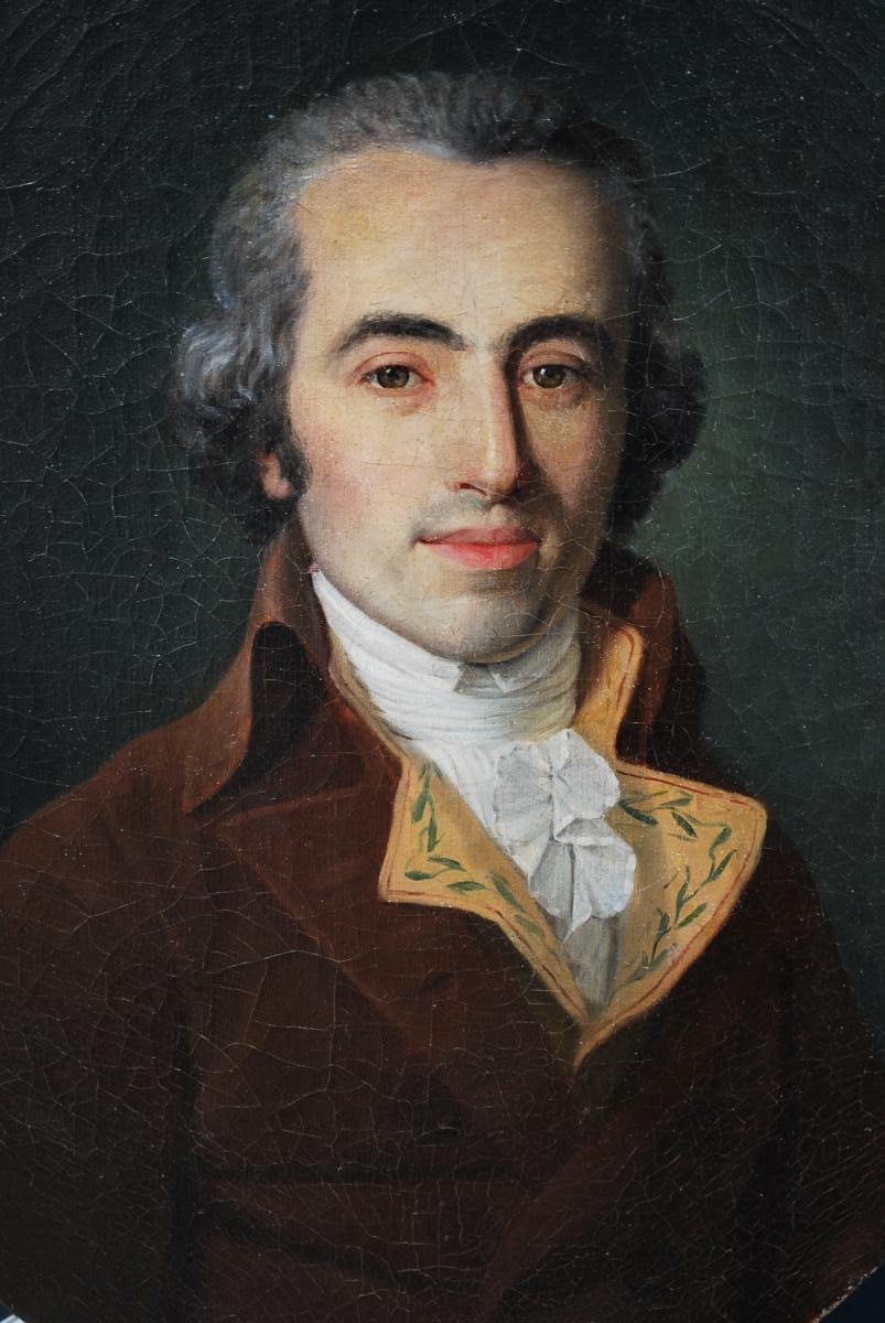 Elégant Portrait D Homme D époque Louis XVI