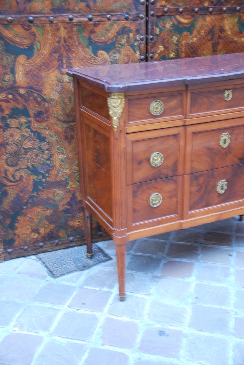 Commode En Acajou D époque Louis XVI Estampillée De Ohneberg -photo-1