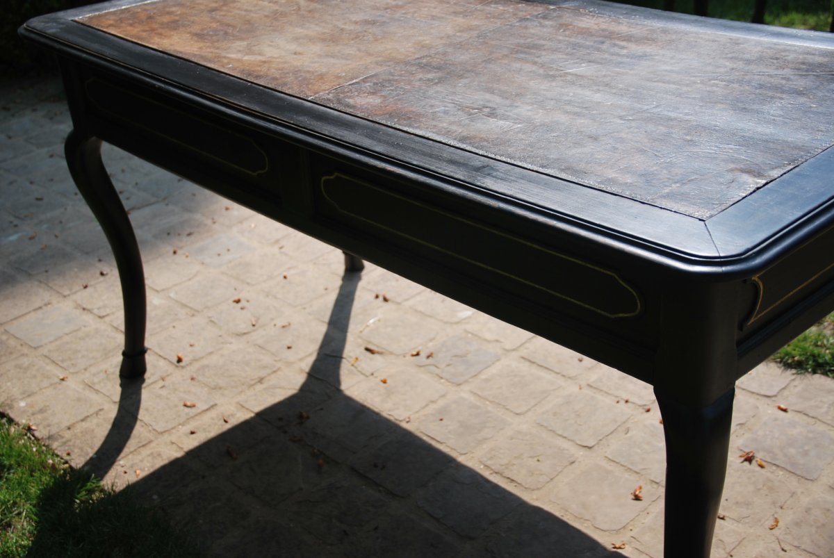 Flat Bureau D Regence Period In Blackened Pear XVIII-photo-3