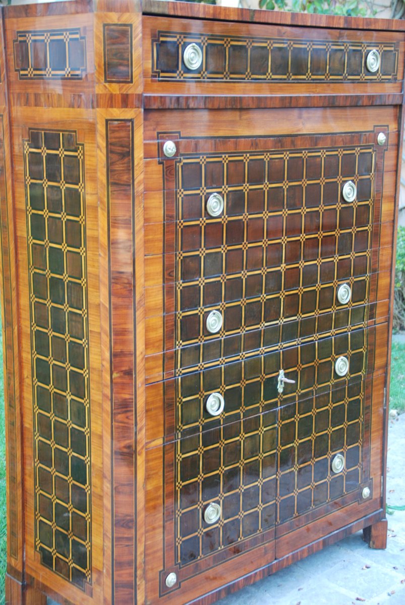 Louis XVI Marquetry Secretary