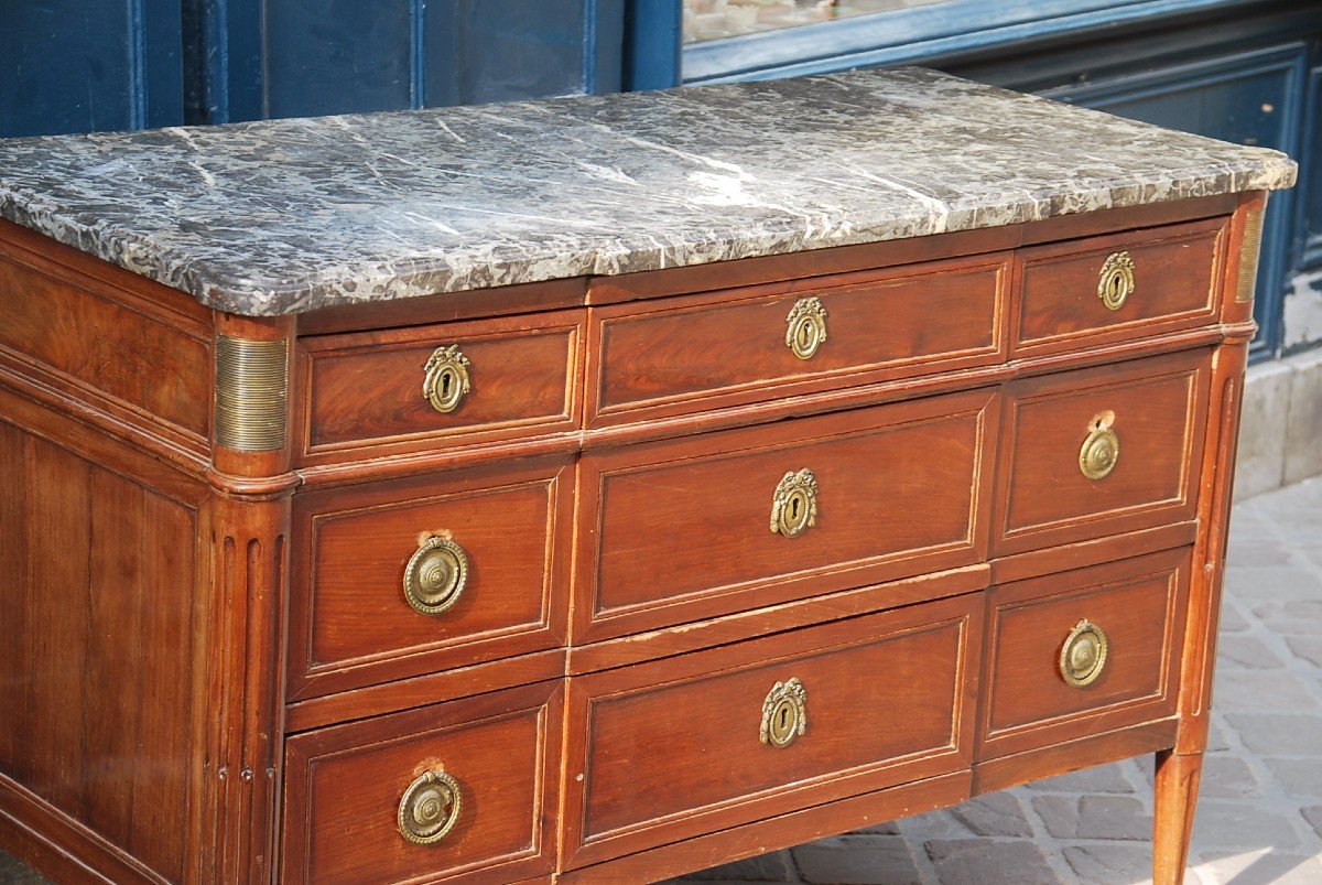 Commode D Louis XVI Stamped Roux-photo-3