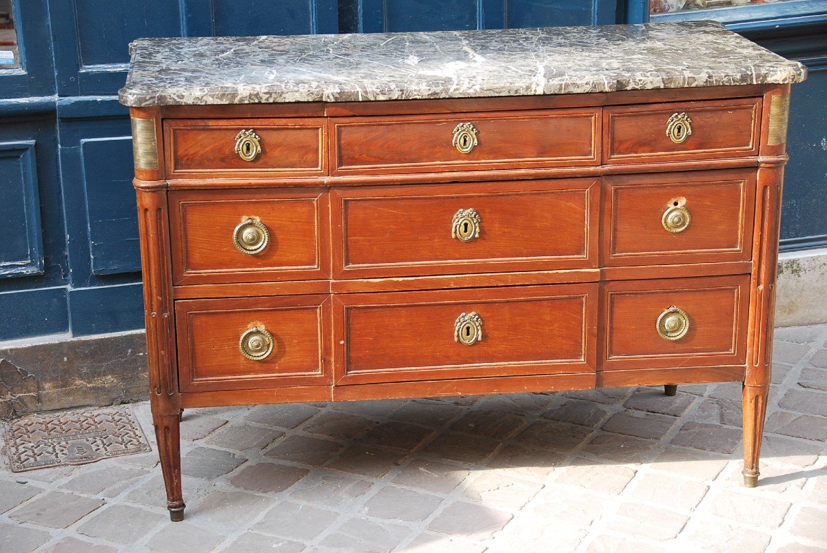 Commode D Louis XVI Stamped Roux-photo-4