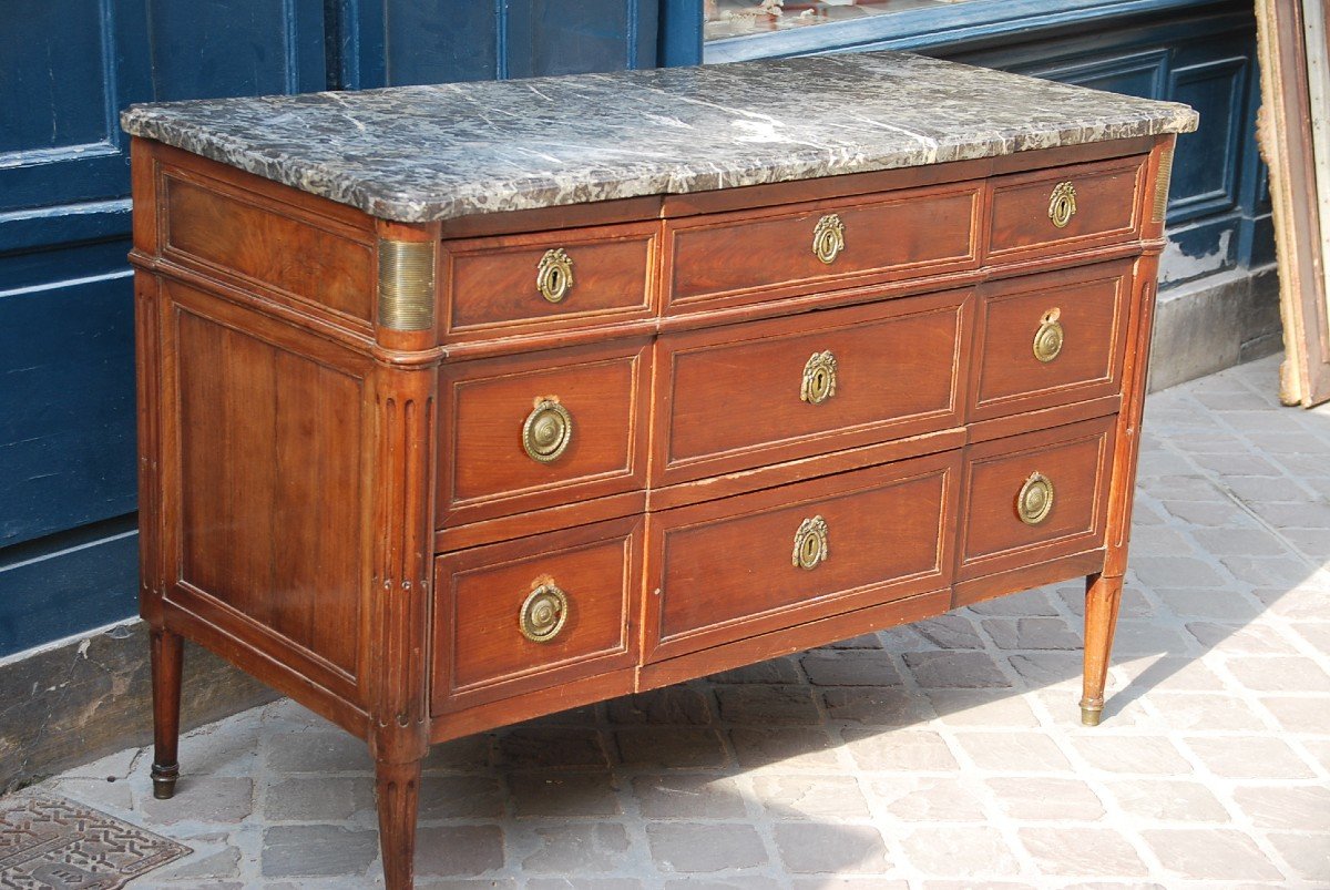 Commode D Louis XVI Stamped Roux-photo-8