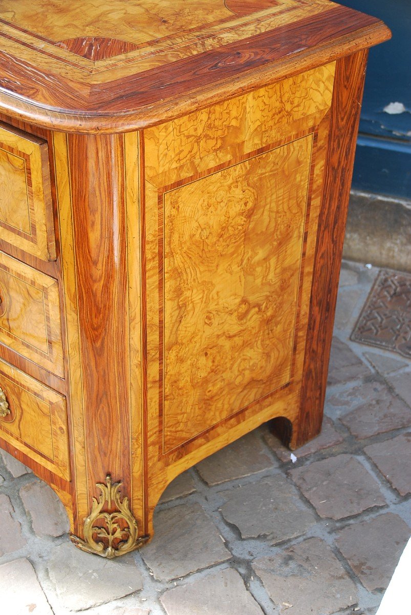 Commode Plateau Bois De Style Louis XIV-photo-5