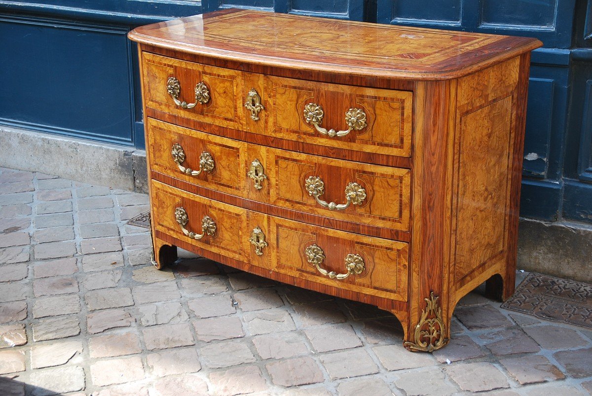 Commode Plateau Bois De Style Louis XIV