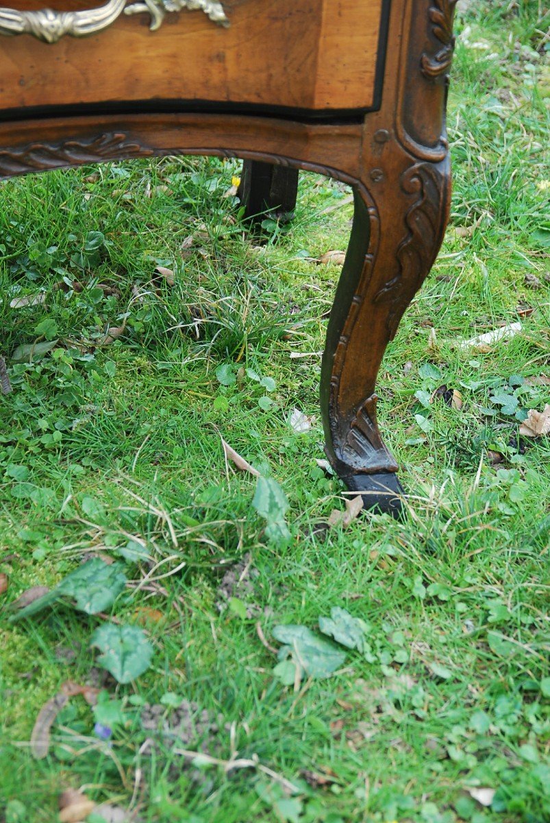 Importante Commode En Noyer Par Hache , époque Louis XV-photo-7