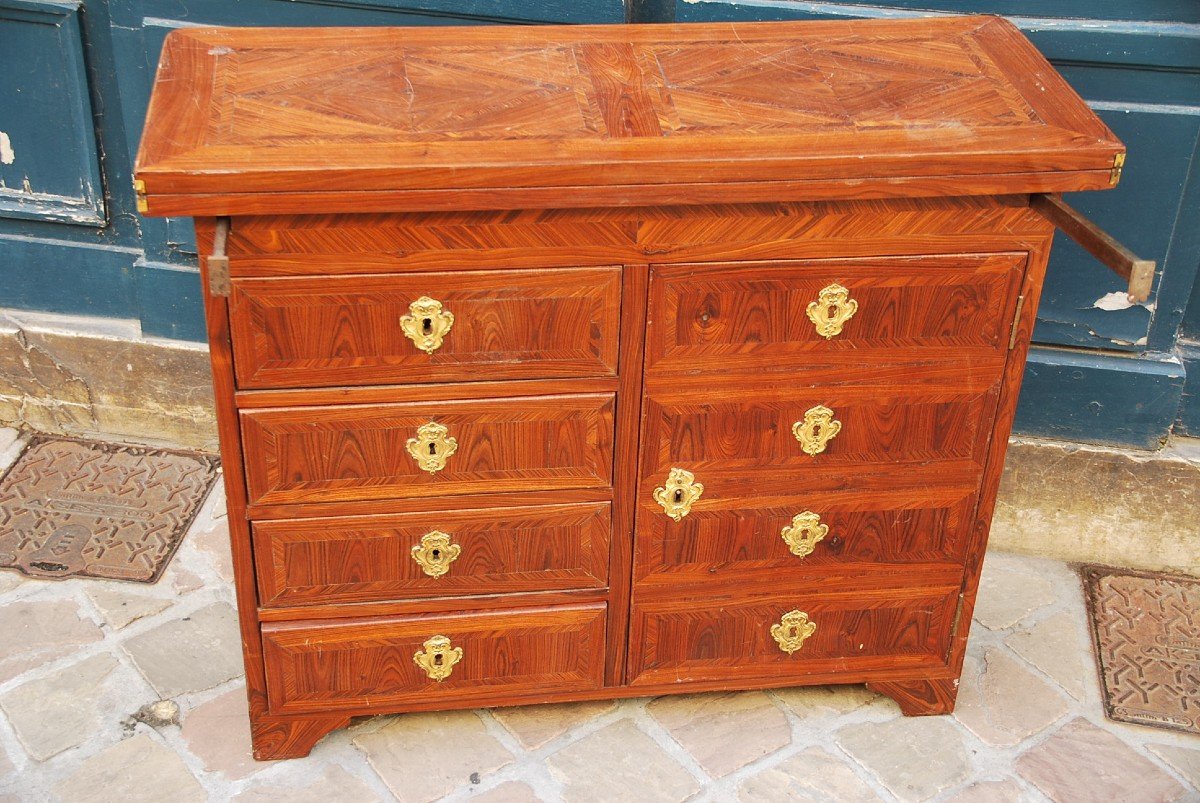 Meuble De Changeur  En Bois De Violette  Louis XIV-photo-7