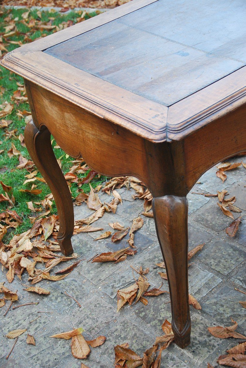 Flat Desk In Walnut D Louis XV / XVIII-photo-6