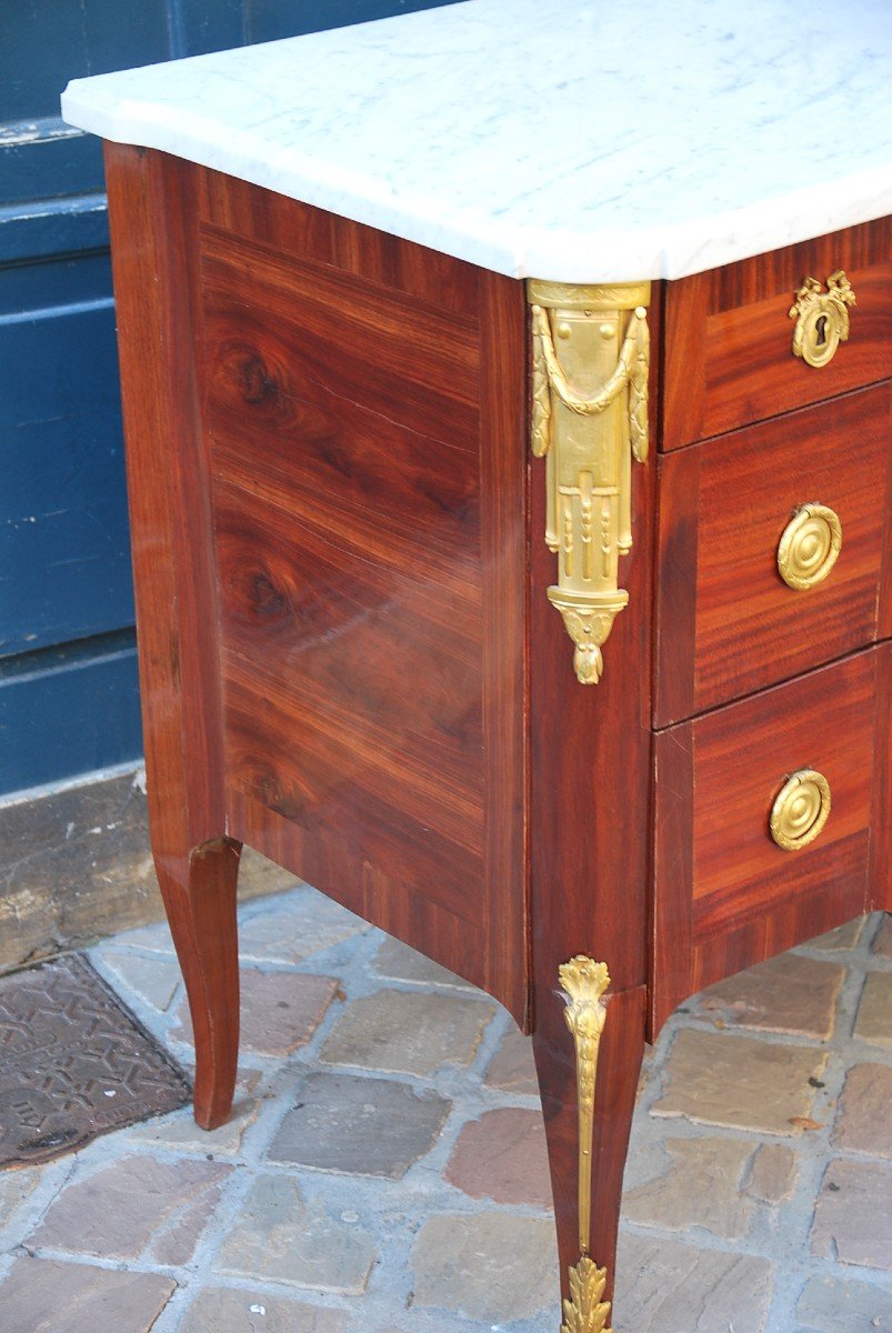 Commode In Satin Veneer Stamped From Hericourt-photo-2