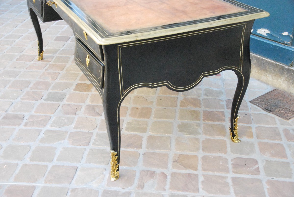 Louis XV Period Ebony Veneer Desk-photo-4