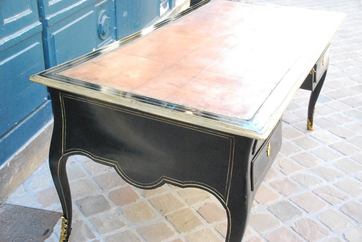 Louis XV Period Ebony Veneer Desk-photo-3