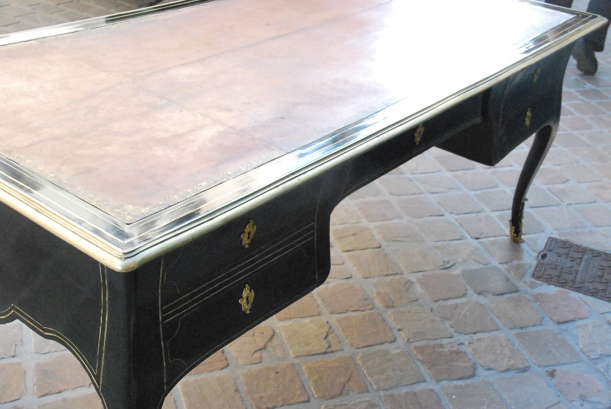 Louis XV Period Ebony Veneer Desk-photo-4