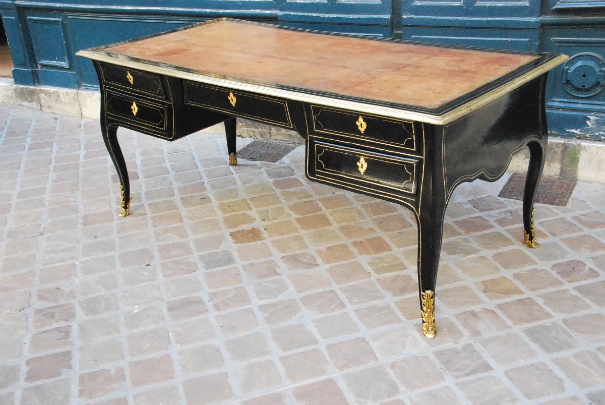 Louis XV Period Ebony Veneer Desk