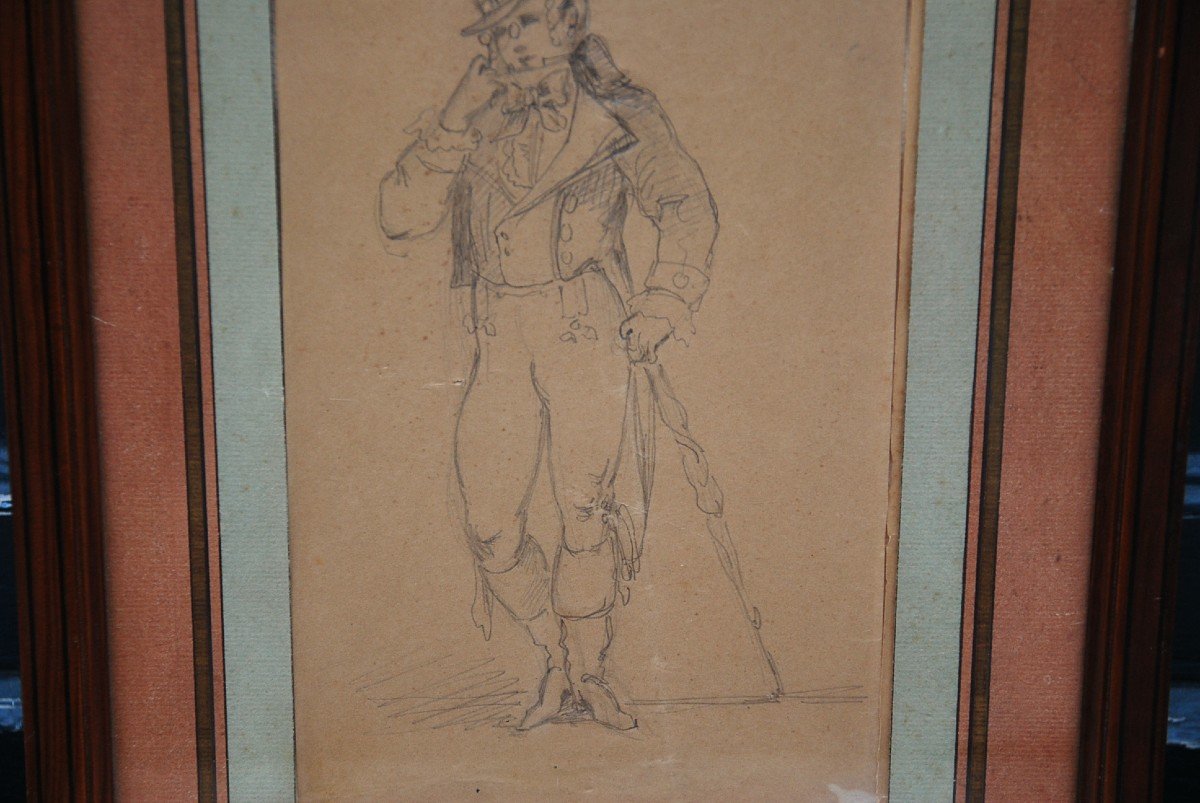 Dandy Drawing By Horace Vernet XIX-photo-4