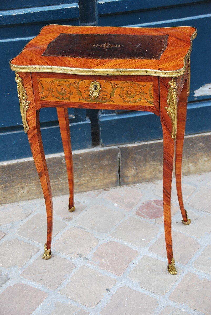 Small Salon Table Stamped By Jb Gallet, Louis XV Period-photo-3