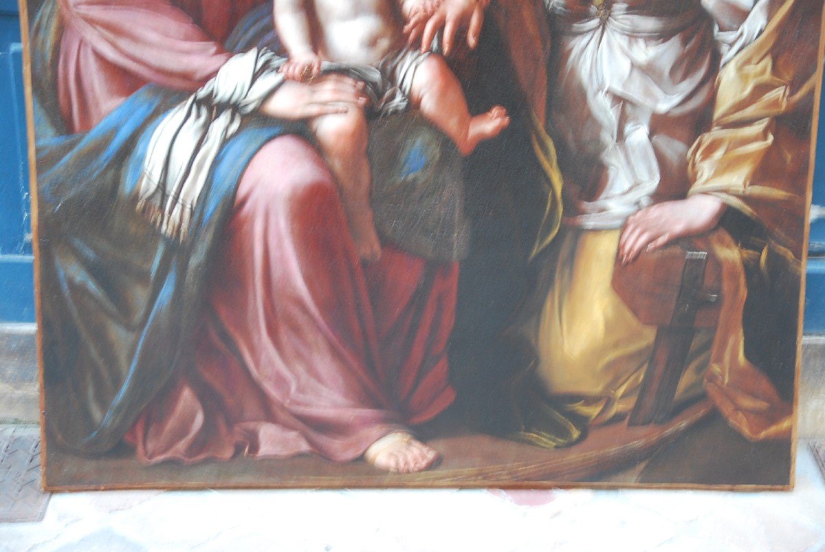 Rare Painting, Mystical Marriage Of Saint Catherine XVII-photo-7