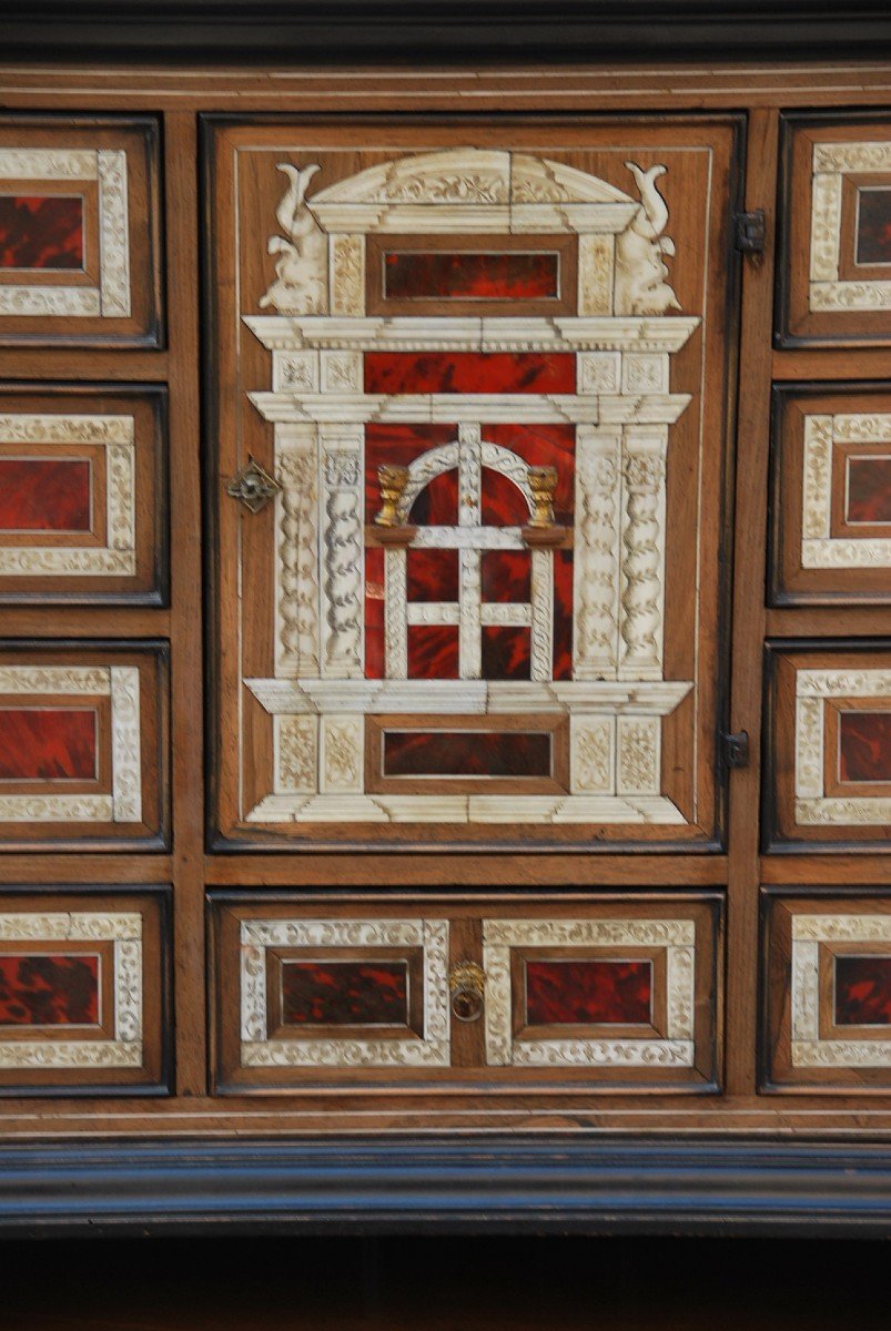 Marquetry Cabinet In Tortoiseshell, Flanders XVII-photo-2