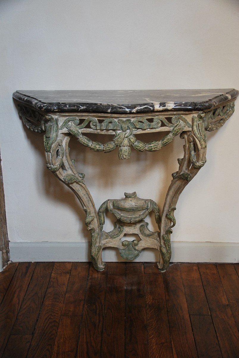 Console In Lacquered Wood D Transition Period, Provence XVIII-photo-2