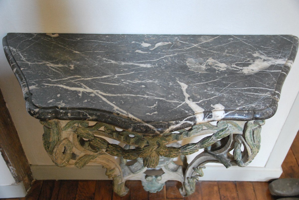 Console In Lacquered Wood D Transition Period, Provence XVIII-photo-8