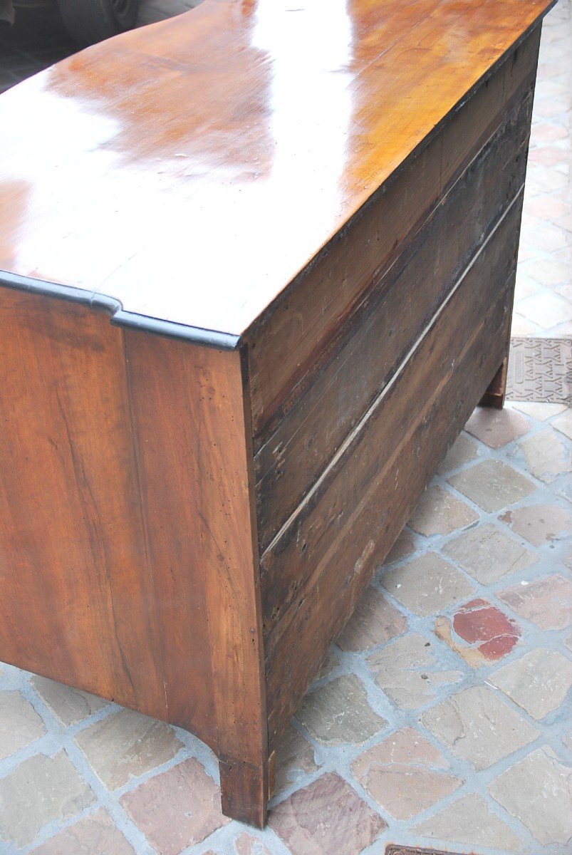 Commode In Walnut Louis XV Period, By Hache XVIII-photo-2