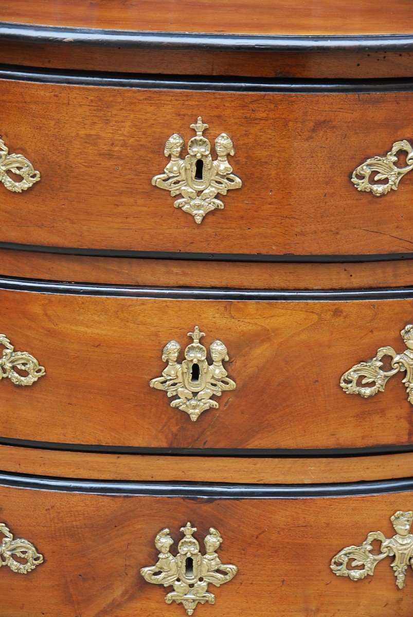 Commode In Walnut Louis XV Period, By Hache XVIII-photo-4