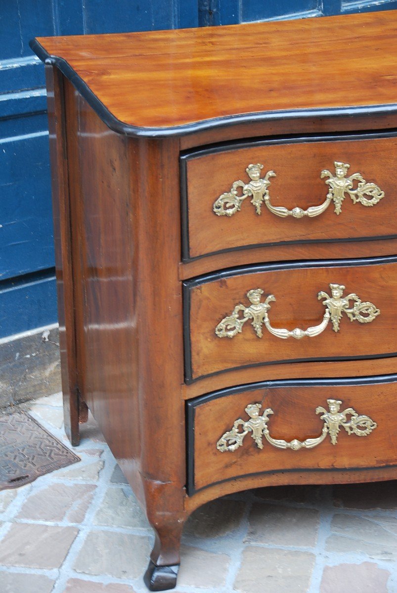 Commode In Walnut Louis XV Period, By Hache XVIII-photo-7