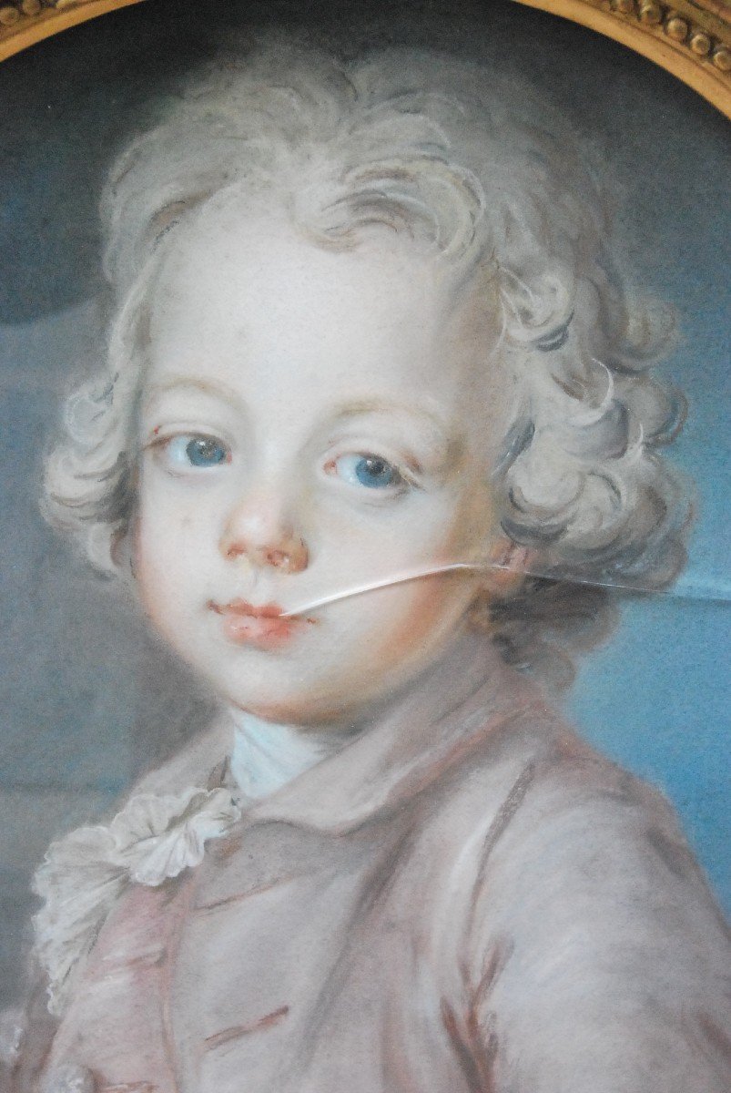 Portrait Of A Child In Pastel Surroundings Of Drouais XVIII-photo-2