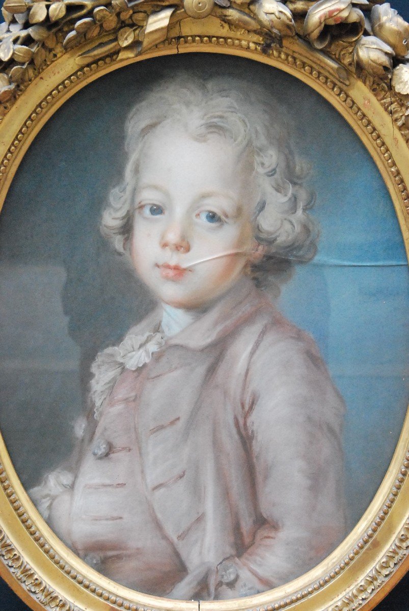 Portrait Of A Child In Pastel Surroundings Of Drouais XVIII-photo-5