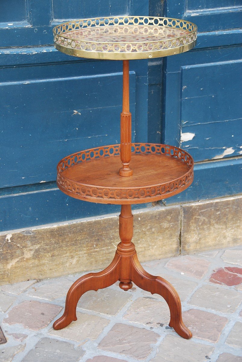 Rare Mahogany Pedestal Table Stamped By Riesner XVIII